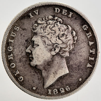 1826 George IV Shilling Silver Coin | Fine Collectable Grade | a2586