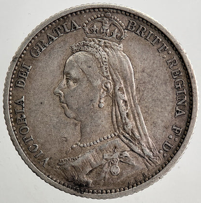 1887 Victoria Sixpence Silver Coin | Fine Collectable Grade | a5492