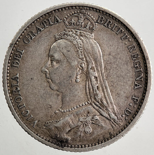 1887 Victoria Sixpence Silver Coin | Fine Collectable Grade | a5492