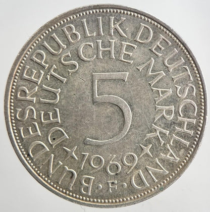 1969 Germany 5 Mark Silver Coin | Very High Grade | a6468