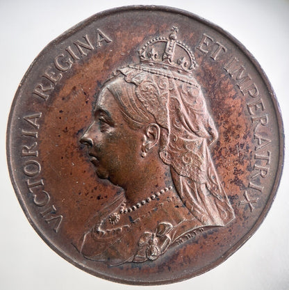 1897 Queen Victoria Commemorative Medal Coin | Very High Grade | a3332