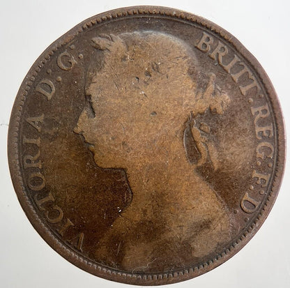 1894 Victoria One Penny Coin | Fair Grade | a5027