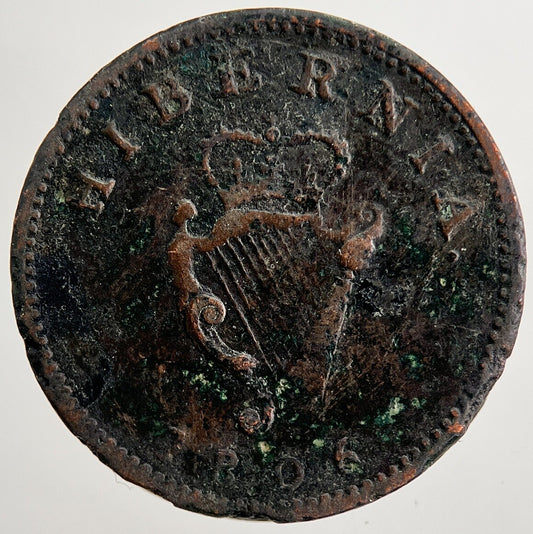 1806 George 3rd III Irish Hibernia Farthing Coin | Collectable Grade | a5016