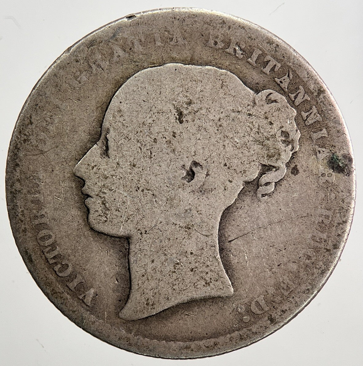 1872 Victoria Shilling Silver Coin | Fair Grade | a5067
