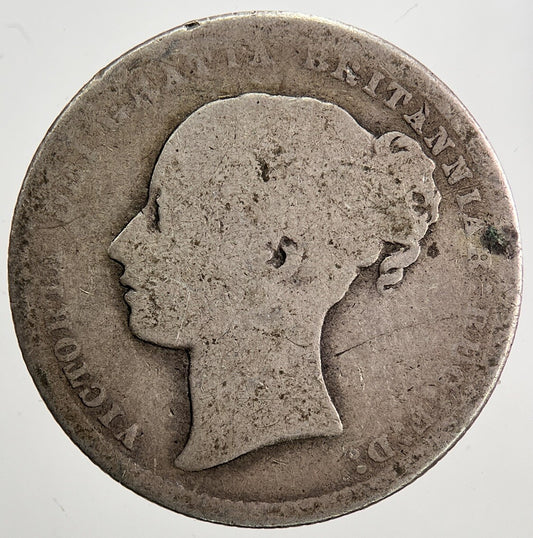 1872 Victoria Shilling Silver Coin | Fair Grade | a5067