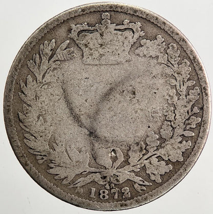 1872 Victoria Shilling Silver Coin | Fair Grade | a5067