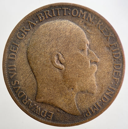 1910 Edward VII One Penny Coin | Collectable Grade | a5052