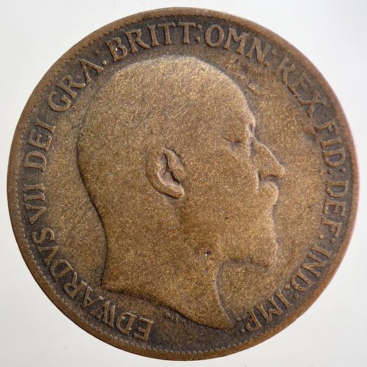 1910 Edward VII One Penny Coin | Collectable Grade | a5052