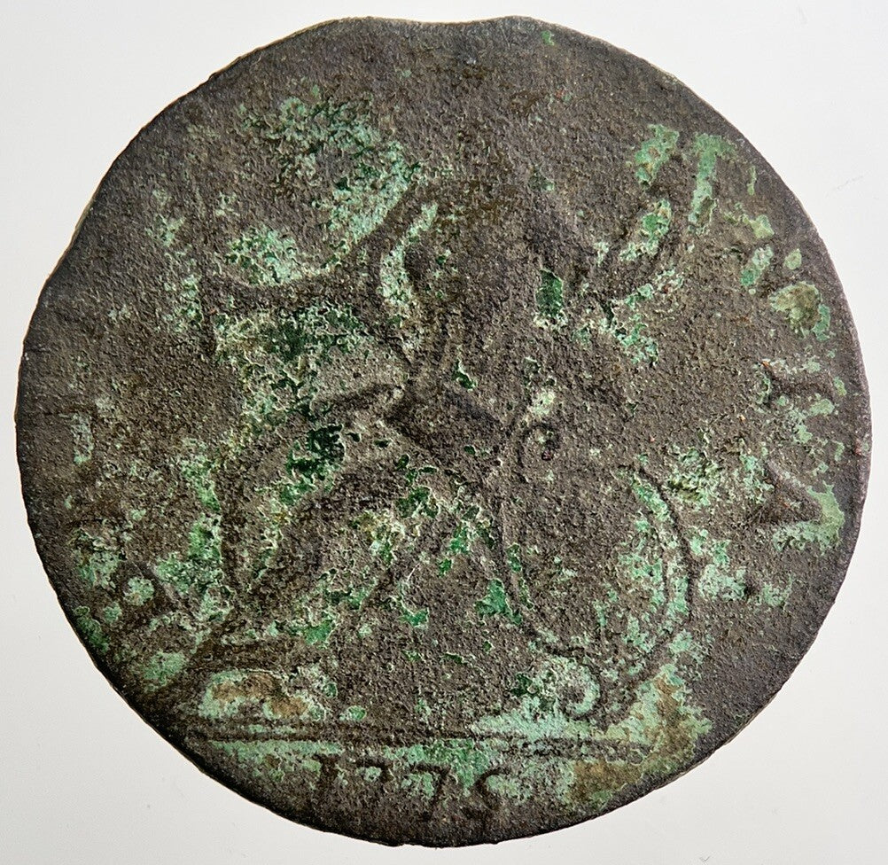 1775 George 3rd III Half-Penny British Coin | Collectable Grade | a5043