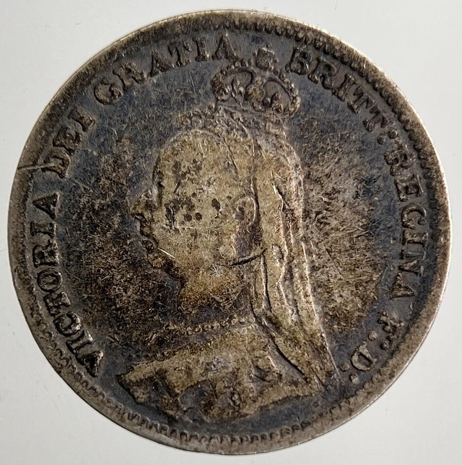 1891 Victoria Threepence Silver Coin | Fine Collectable Grade | a5505