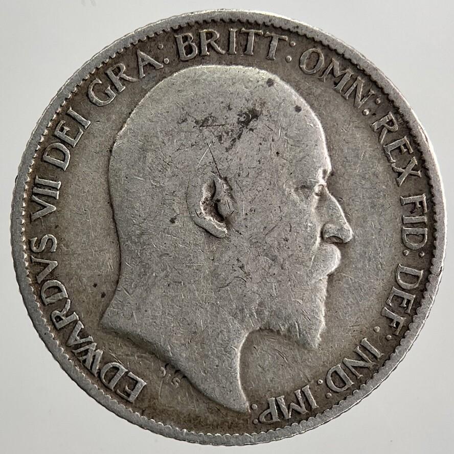 1907 Edward VII Sixpence Silver Coin | Fine Collectable Grade | a5012