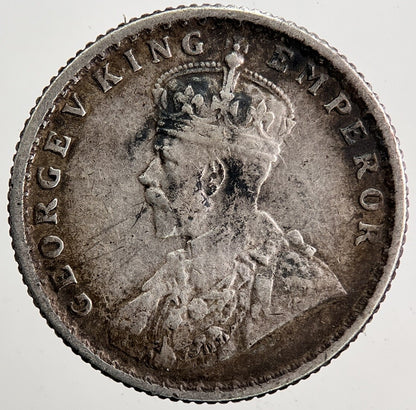 1918 India 1/4 Quarter Rupee Silver Coin | Fine Collectable Grade a5425