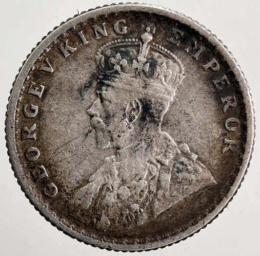 1918 India 1/4 Quarter Rupee Silver Coin | Fine Collectable Grade a5425