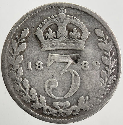 1889 Victoria Threepence Silver Coin | Collectable Grade | a5075