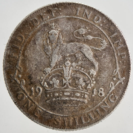 1918 George V Shilling British Silver Coin | Collectable Grade | a6843