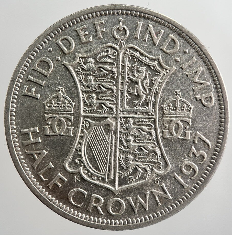 1937 George VI Half-Crown Silver Coin | Fine Collectable Grade | a3852