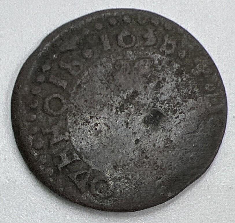 1638 France Louis XIII Double Tournois Coin | Fair Collectable Grade