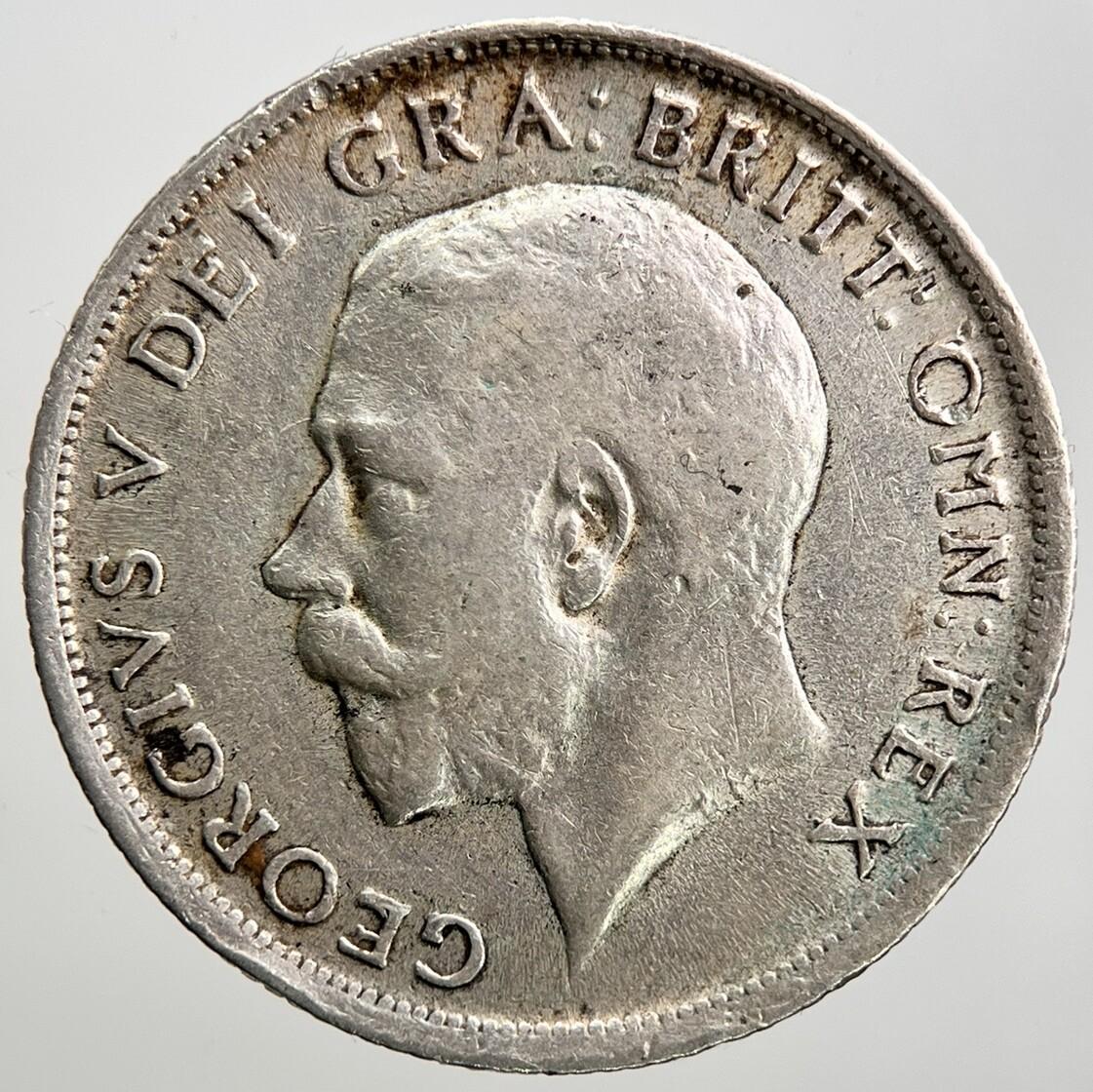 1918 George V Shilling British Silver Coin | Fine Collectable Grade | a2075