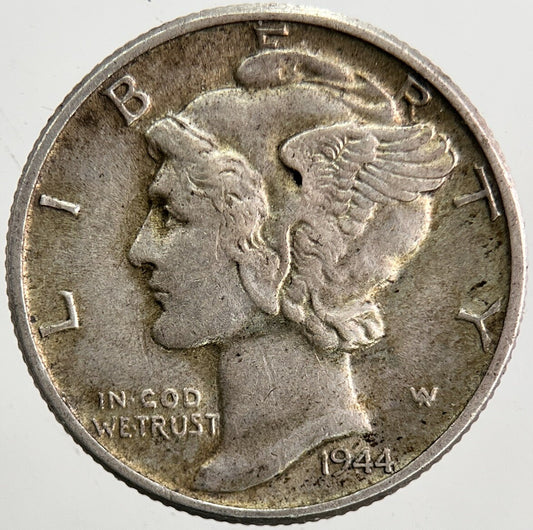 1944 US USA Mercury Dime Silver Coin | Fine Collectable Grade | a5340