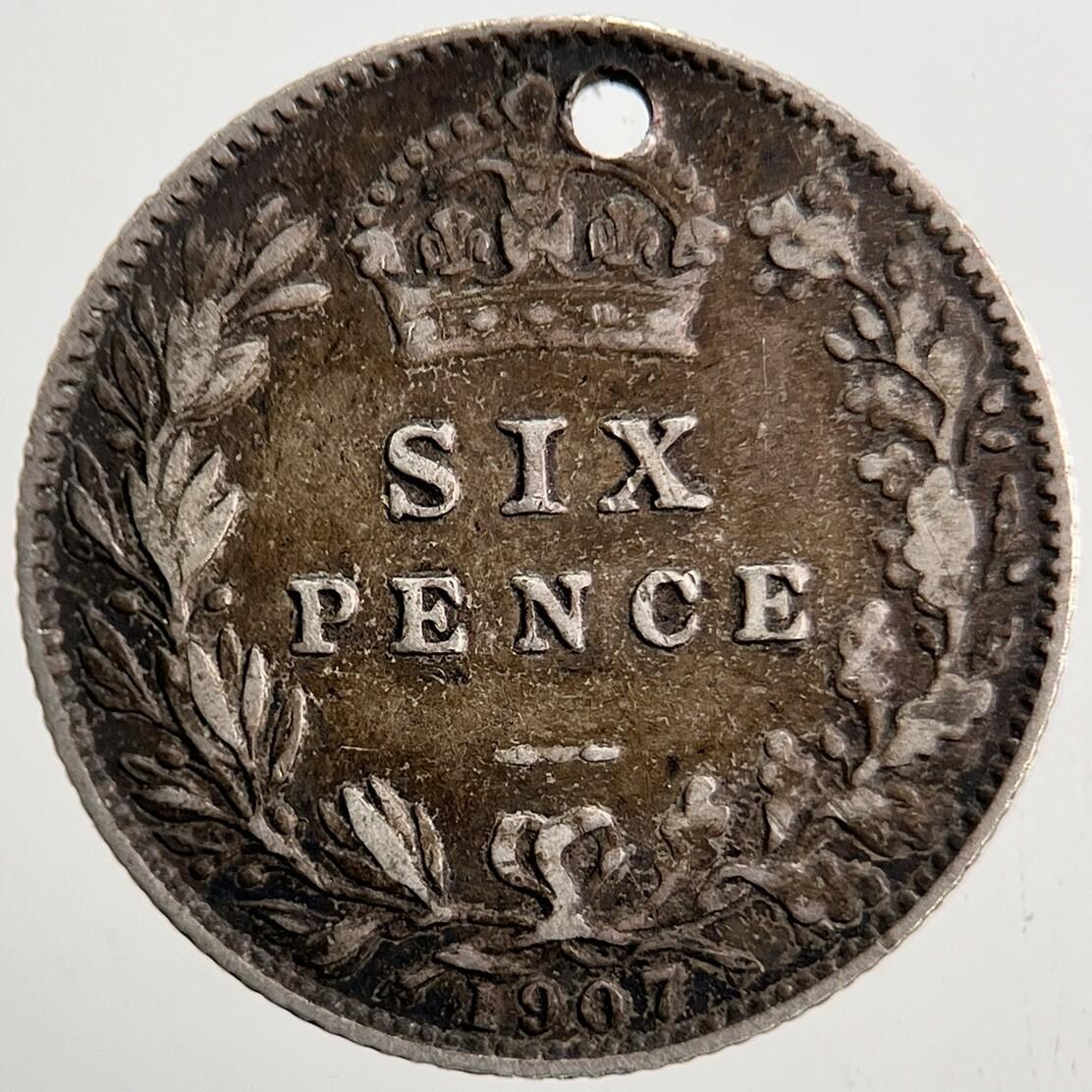 1907 Edward VII Sixpence Silver Coin | Collectable Grade | a5356