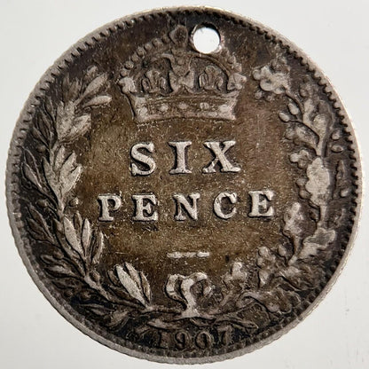 1907 Edward VII Sixpence Silver Coin | Collectable Grade | a5356