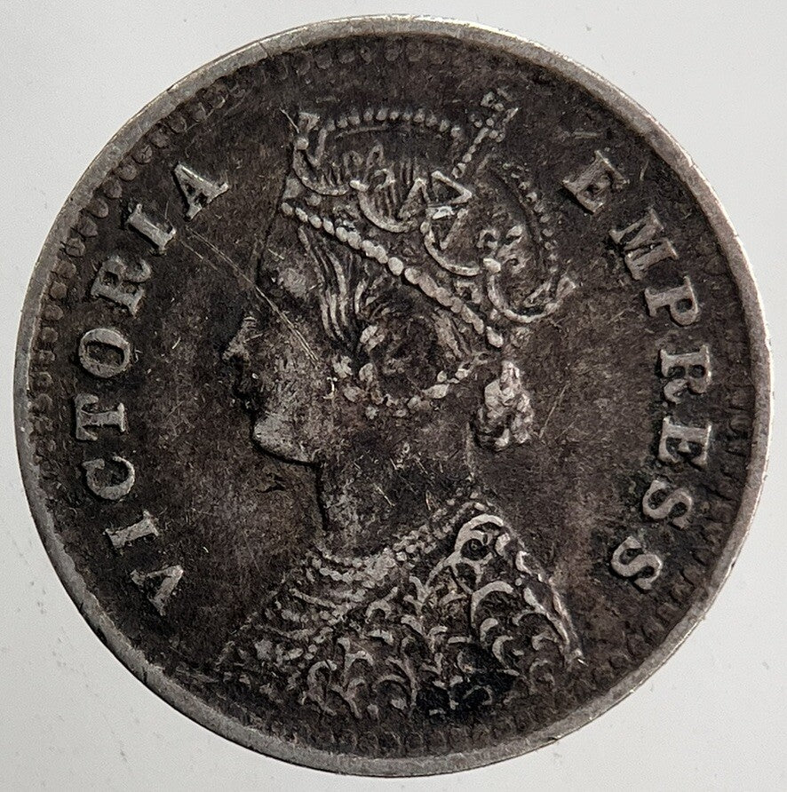 1897 India 2 Two Anna Silver Coin | Very High Grade | a5431