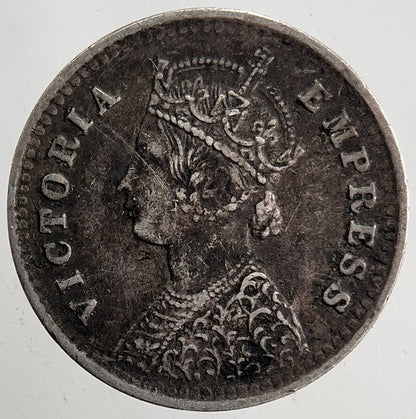 1897 India 2 Two Anna Silver Coin | Very High Grade | a5431