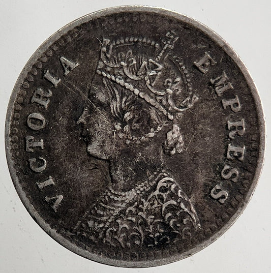 1897 India 2 Two Anna Silver Coin | Very High Grade | a5431