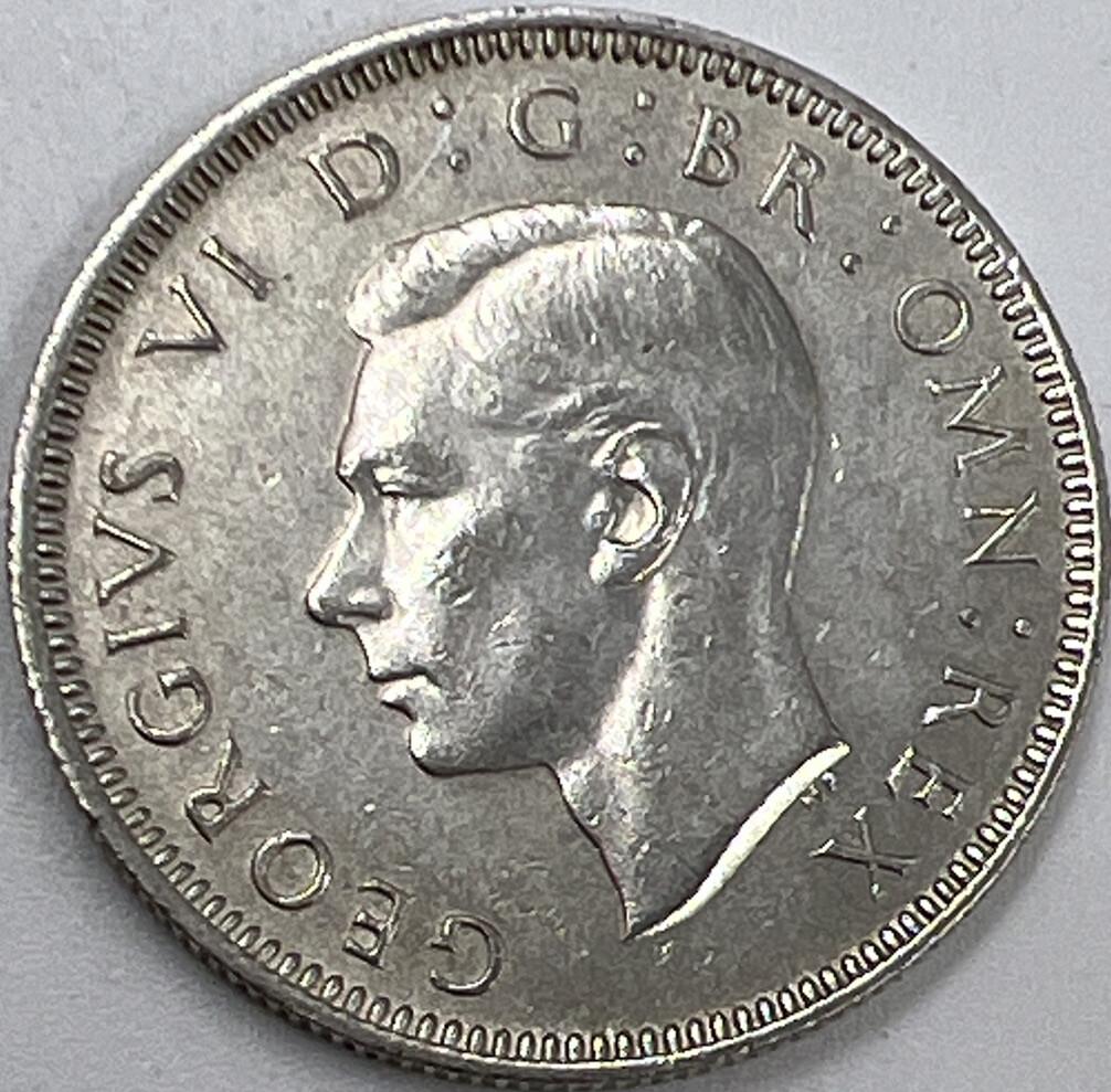 1945 Shilling | British Silver Coin | King George VI | Extra Fine Grade | a371