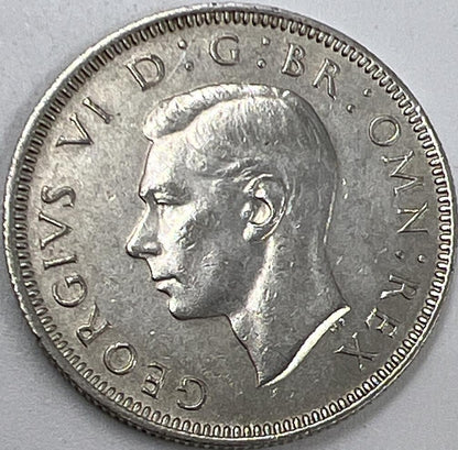 1945 Shilling | British Silver Coin | King George VI | Extra Fine Grade | a371