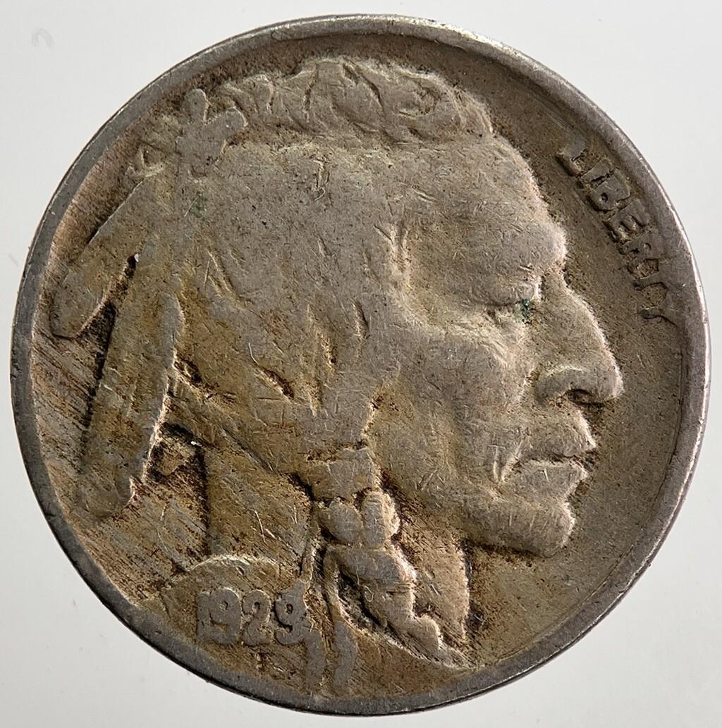 1929 US USA Buffalo Indian Head Nickel Coin | Collectable Grade | a5054