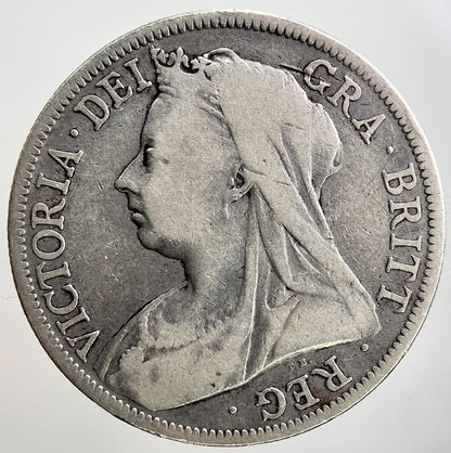 1898 Victoria Half-Crown Silver Coin | Fair Grade | a2172