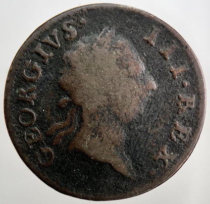 1766 George III 3rd Irish Hibernia Half-Penny Coin | Collectable Grade | a2473
