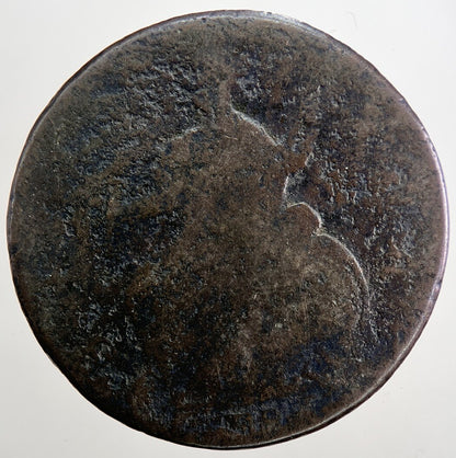 1755 George 3rd III Half-Penny British Coin | Worn Grade | a5045