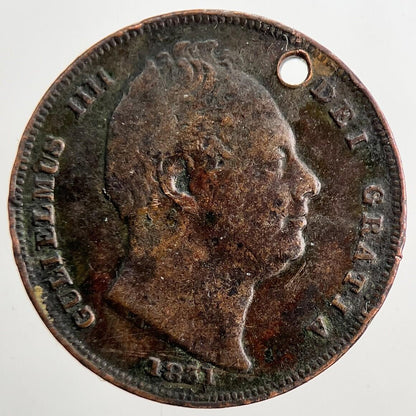 1831 William IIII 4th Farthing Coin | Fine Collectable Grade | a5079