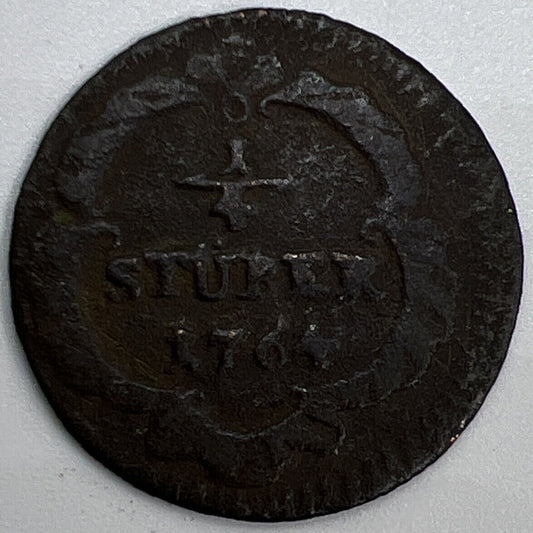 1764 Stuber 1/4 Quarter Coin Germany Coin | Fair Grade | a375