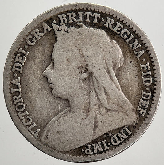 1901 Victoria Threepence Silver Coin | Collectable Grade | a5077