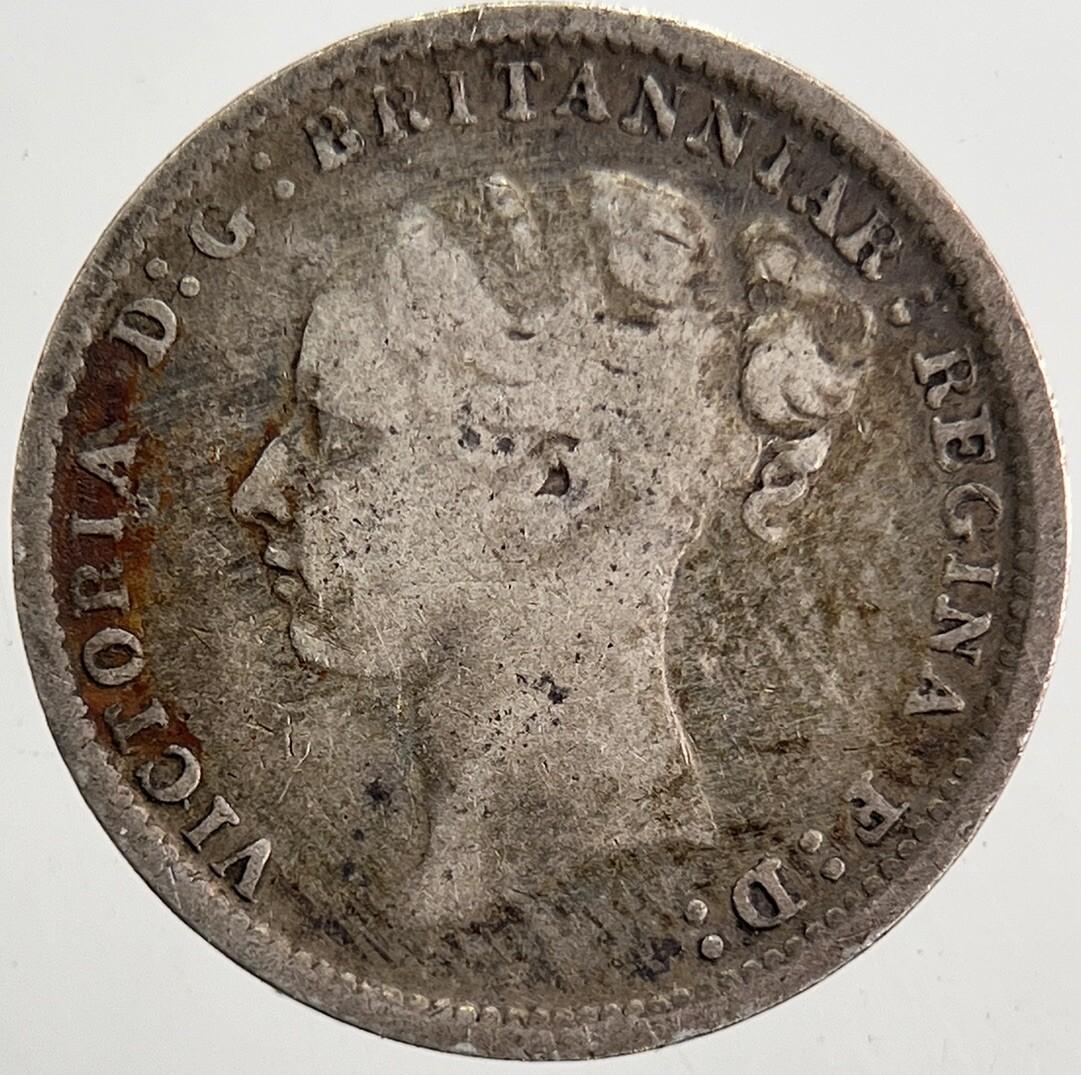 1884 Victoria Threepence Silver Coin | Fine Collectable Grade | a5329