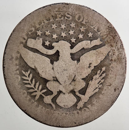 1898 US USA Barber Quarter Silver Coin | Collectable Grade | a5423