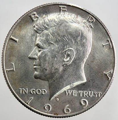 1969 US Kennedy Half Dollar Silver Coin | Fine Collectable Grade | a5325