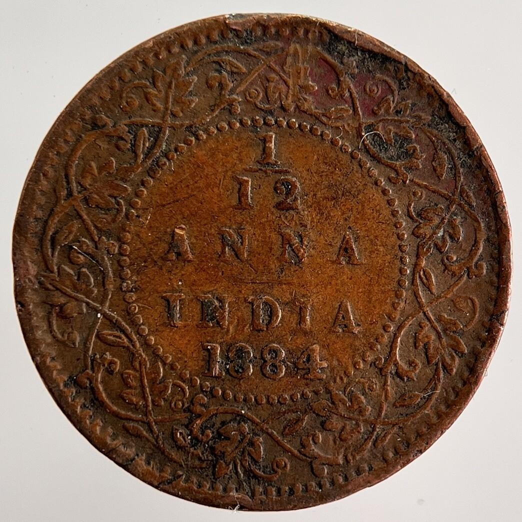 1884 India 1/12 Anna Coin | Fine Collectable Grade | a627