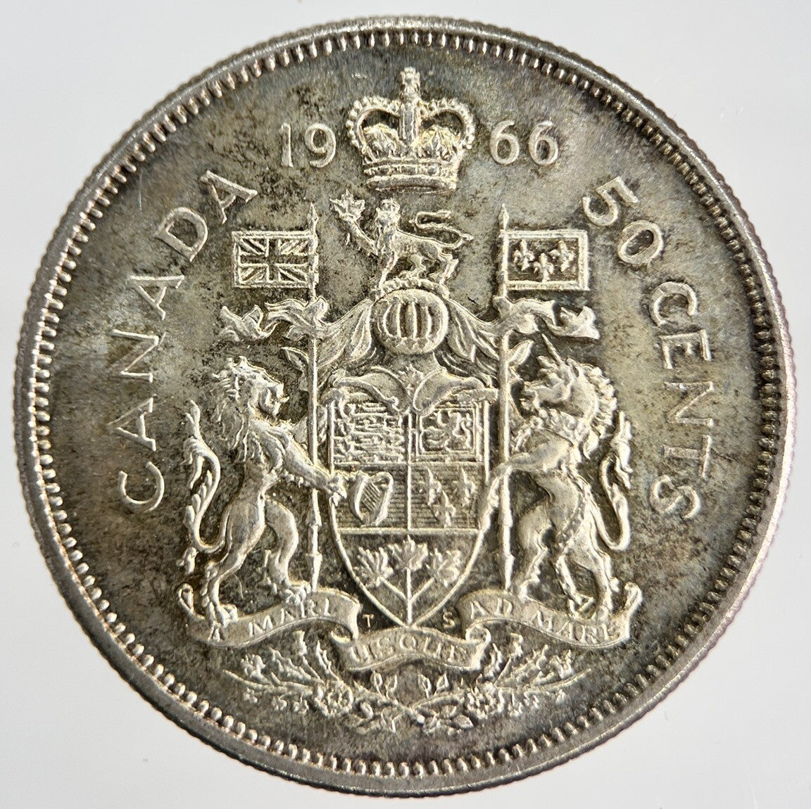 1966 Canadian 50 Cents Silver Coin | Very High Grade | a1883