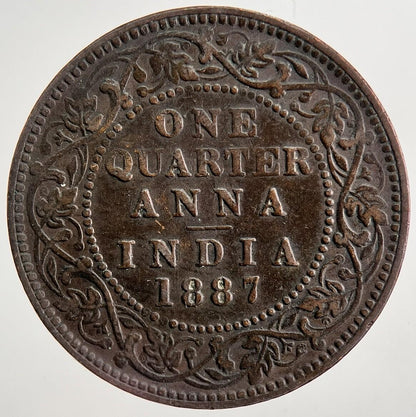 1887 India 1/4 Quarter Anna Coin | Very High Grade | a5026