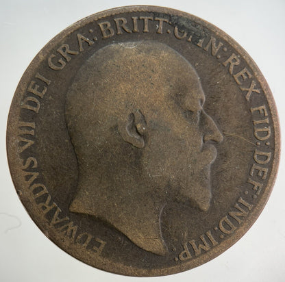 1910 Edward VII One Penny Coin | Collectable Grade