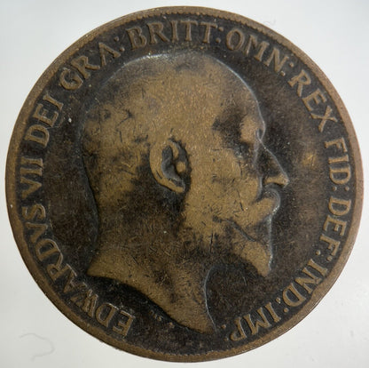 1910 Edward VII One Penny Coin | Collectable Grade