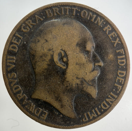 1910 Edward VII One Penny Coin | Collectable Grade