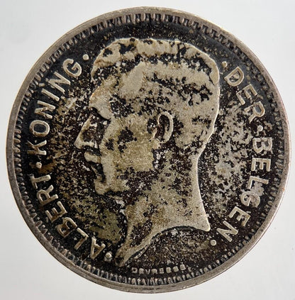 1934 Belgium 20 Francs Silver Coin | Fine Collectable Grade | a6879
