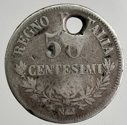 1866 Italy 50 Centesimi Silver Coin | Collectable Grade | a8371