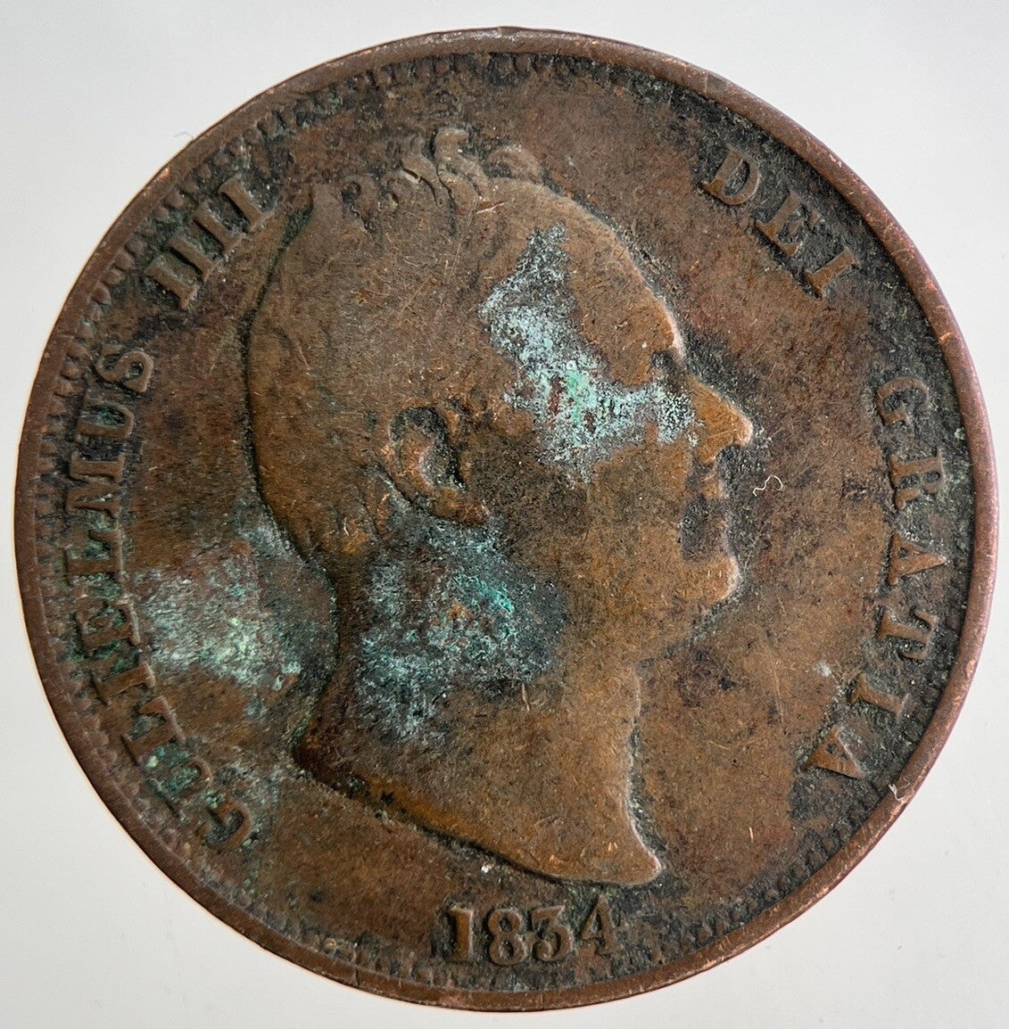 1834 William IV Half-Penny Coin | Fine Collectable Grade | a6803
