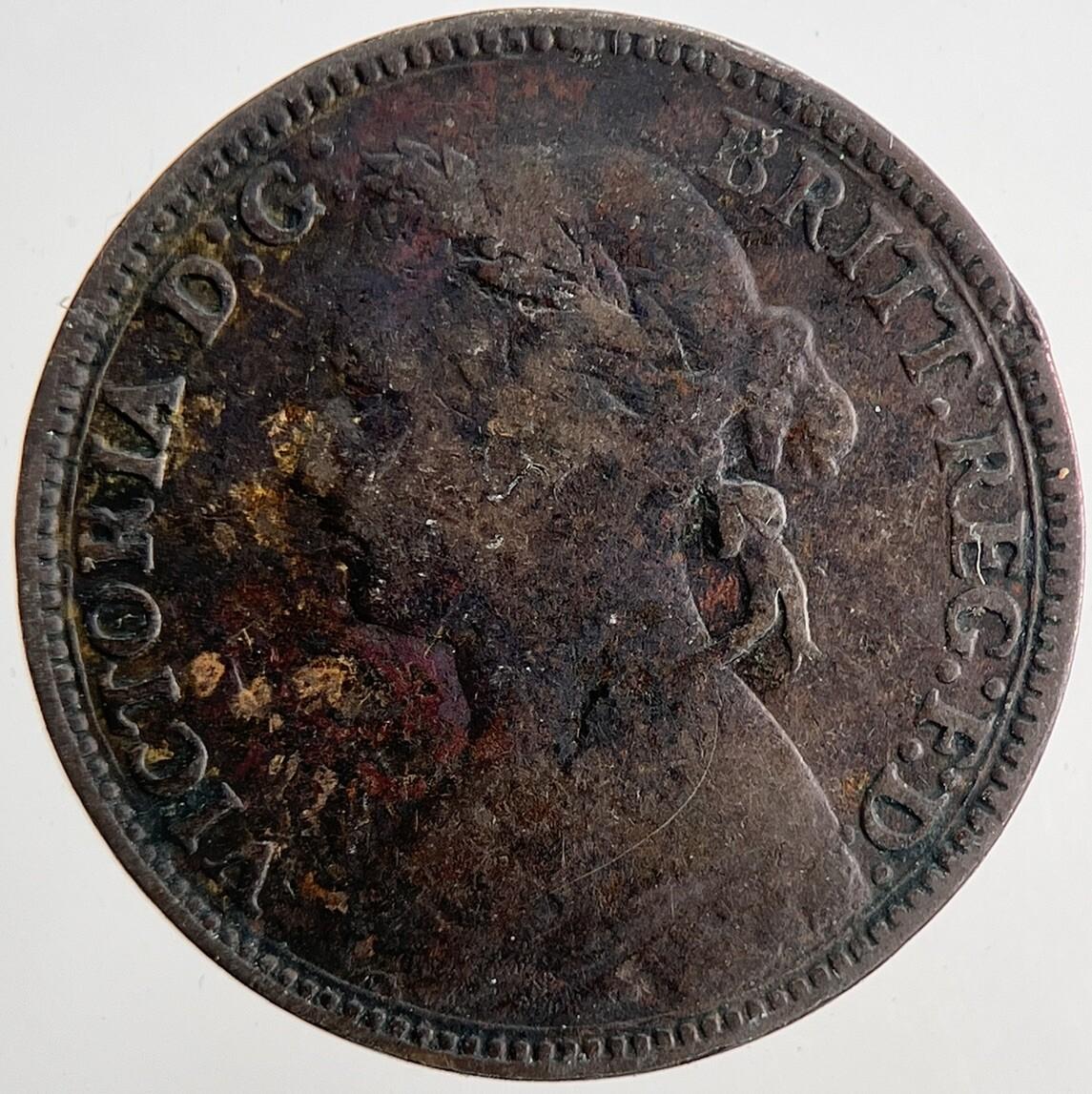 1874-H Victoria Farthing Coin | Fine Collectable Grade | a6790
